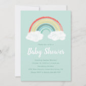 Rainbow Baby Dusche Einladung (Vorderseite)