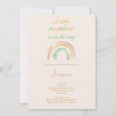 Rainbow Baby Dusche Einladung (Vorderseite)