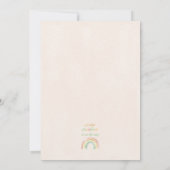 Rainbow Baby Dusche Einladung (Rückseite)