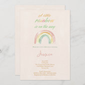 Rainbow Baby Dusche Einladung (Vorne/Hinten)