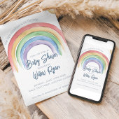 Rainbow Baby Dusche Einladung | Geschlecht