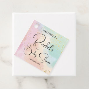 Rainbow Baby Dusche Farbenfrohe Wasserfarbe Geschenkanhänger