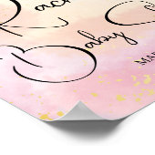 Rainbow Baby Dusche Farbenfrohe Wasserfarbe Poster (Ecke)