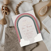 Rainbow Baby Dusche Geruchte Farben Girl Rose Folieneinladung