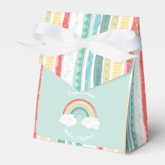 Rainbow Baby Dusche Geschenkschachtel (Vorderseite)