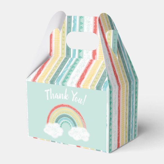 Rainbow Baby Dusche Geschenkschachtel (Rückseite)