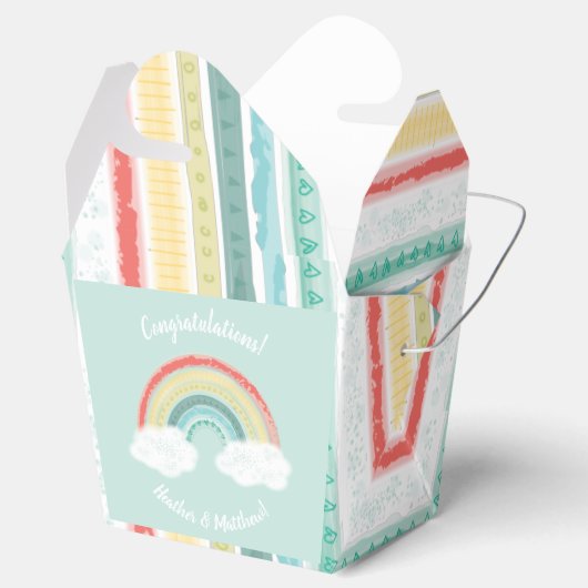 Rainbow Baby Dusche Geschenkschachtel (Geöffnet)