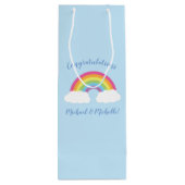 Rainbow Baby Dusche Geschenktüte Für Weinflaschen (Rückseite)
