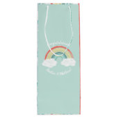 Rainbow Baby Dusche Geschenktüte Für Weinflaschen (Rückseite)