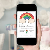 Rainbow-Baby-Dusche, geschlechtsneutral Einladung