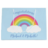 Rainbow Baby Dusche Große Geschenktüte (Vorderseite)