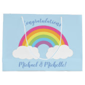 Rainbow Baby Dusche Große Geschenktüte (Rückseite)