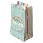 Rainbow Baby Dusche Kleine Geschenktüte (Vorderseite Schrägansicht)