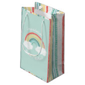 Rainbow Baby Dusche Kleine Geschenktüte (Rückseite Schrägansicht)