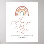 Rainbow Baby Dusche Mimosa Bar Sign Poster (Vorne)