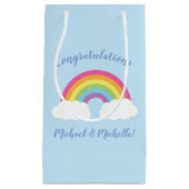 Rainbow Baby Dusche Mittlere Geschenktasche Kleine Geschenktüte (Vorderseite)