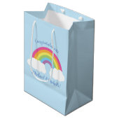 Rainbow Baby Dusche Mittlere Geschenktüte (Vorderseite Schrägansicht)
