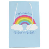 Rainbow Baby Dusche Mittlere Geschenktüte (Vorderseite)