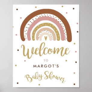 Rainbow Baby Dusche Mute Pastel Rainbow Begrüßung Poster