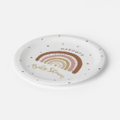 Rainbow Baby Dusche Mute Pastel Rainbow Pappteller (Schrägansicht)