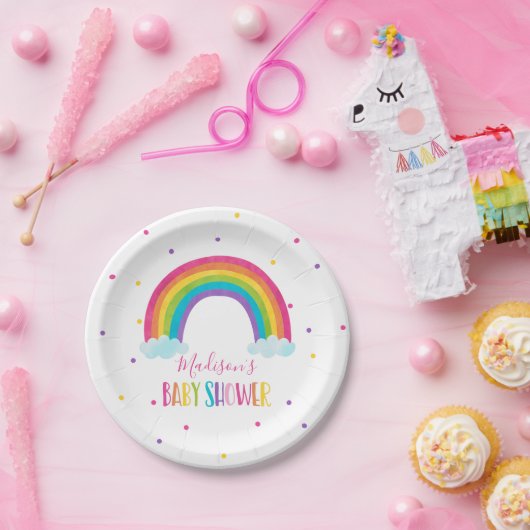 Rainbow Baby Dusche Pappteller (Party)