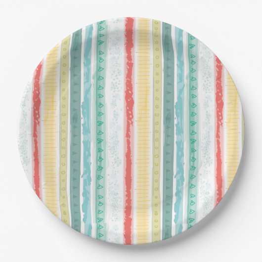 Rainbow Baby Dusche Pappteller (Vorderseite)