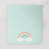 Rainbow Baby Dusche Platzkarte (Außenseite Aufgefaltet)