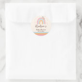 Rainbow Baby Dusche Rosa Runder Aufkleber (Tasche)