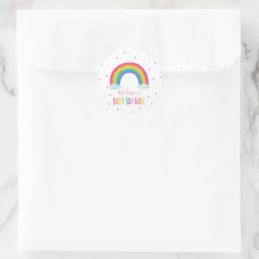 Rainbow Baby Dusche Runder Aufkleber (Tasche)