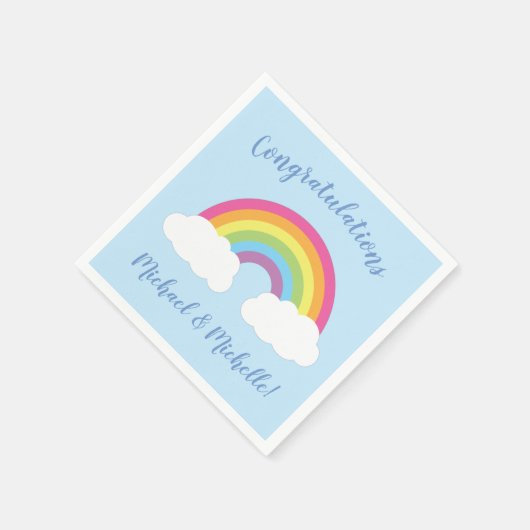 Rainbow Baby Dusche Serviette (Ecke)