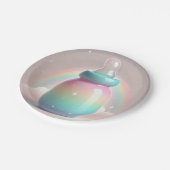 Rainbow Baby Dusche Teller (Schrägansicht)