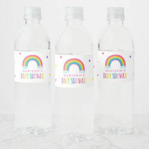 Rainbow Baby Dusche Wasserflaschenetikett