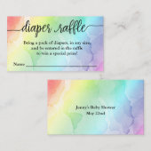 Rainbow Baby Duschkabine Windelwanne Umschließkart Visitenkarte (Vorne/Hinten)