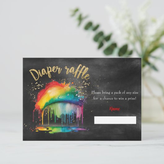 Rainbow Baby Duschkabine Windschutzscheibe Einladung (Stehend Vorderseite)