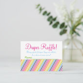 Rainbow Baby Duschmaschine Windeln Raffle Tickets Begleitkarte (Stehend Vorderseite)