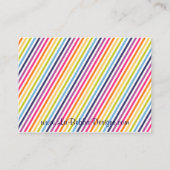 Rainbow Baby Duschmaschine Windeln Raffle Tickets Begleitkarte (Rückseite)