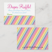 Rainbow Baby Duschmaschine Windeln Raffle Tickets Begleitkarte (Vorne/Hinten)