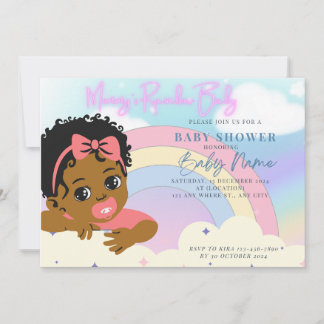 Rainbow Baby Einladung