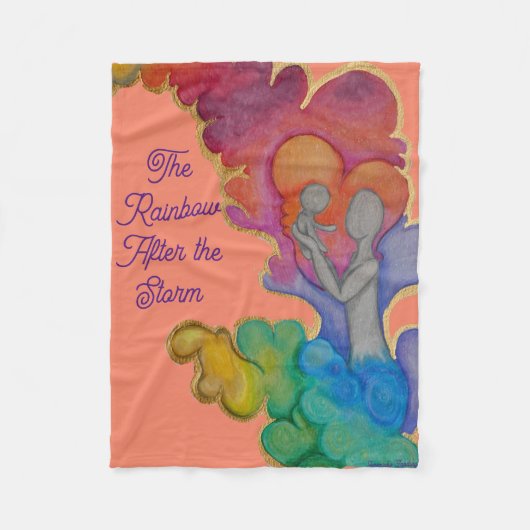 Rainbow Baby Fleece Blanket (Vorderseite)