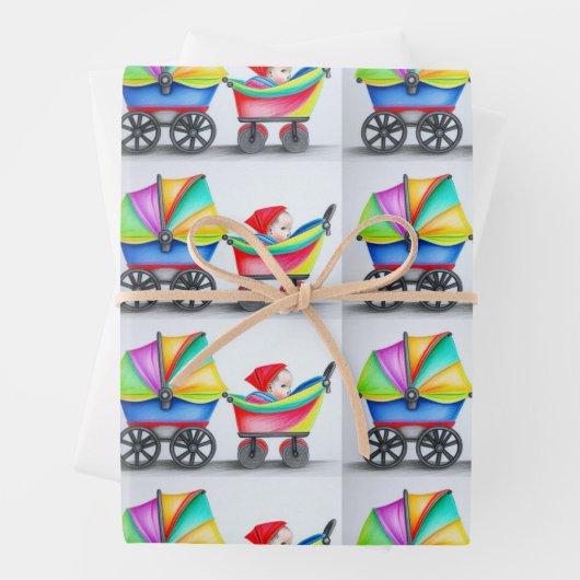 Rainbow Baby Geschenkpapier Set (Beispiel)