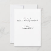 Rainbow Baby Girl Dusche Danke Karte (Rückseite)