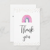 Rainbow Baby Girl Dusche Danke Karte (Vorne/Hinten)