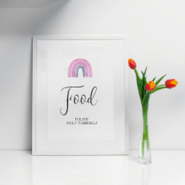 Rainbow Baby Girl Food Baby Duschgel Poster