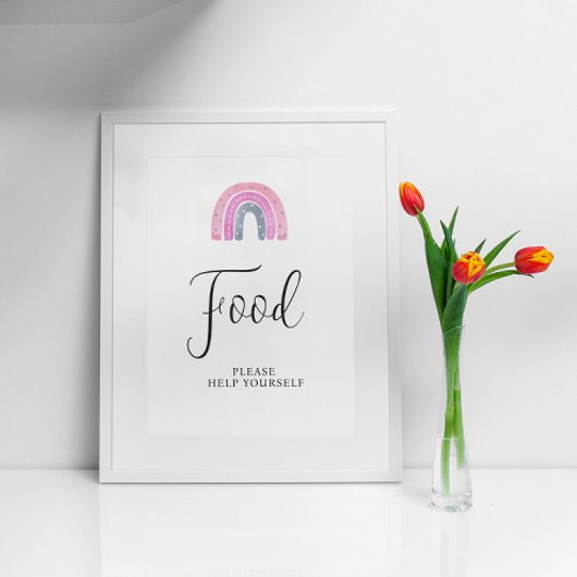 Rainbow Baby Girl Food Baby Duschgel Poster