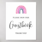 Rainbow Baby Girl Gästebuch Baby Duschgel (Vorne)