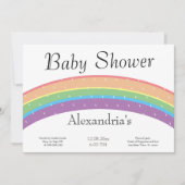 Rainbow Baby Girl oder Junge Baby Dusche Party Einladung (Vorderseite)
