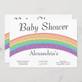 Rainbow Baby Girl oder Junge Baby Dusche Party Einladung