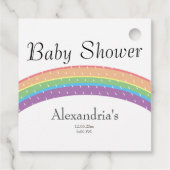 Rainbow Baby Girl oder Junge Baby Dusche Party Geschenkanhänger (Rückseite)
