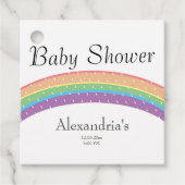 Rainbow Baby Girl oder Junge Baby Dusche Party Geschenkanhänger (Vorderseite)