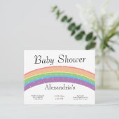 Rainbow Baby Girl oder Junge Baby Dusche Party Postkarte (Stehend Vorderseite)